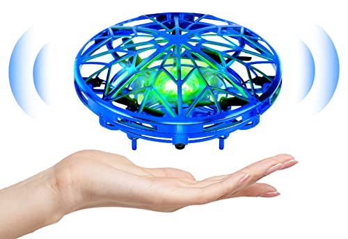 Kizplays Mini Drone UFO, Drone Volant Télécommandé, Lumières LED, Induction